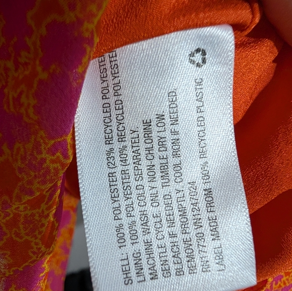 ALEXIS X Target Orange Floral Flutter Sleeve Pleated Wrap Dress Size XL - Picture 8 of 9